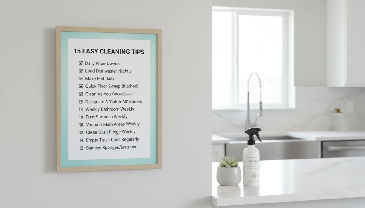 15 Easy Cleaning Tips Checklist