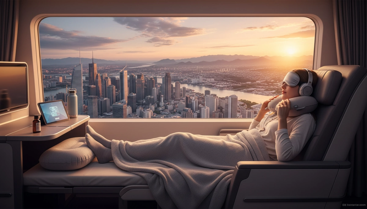 in-flight travel comfort and sleep hacks